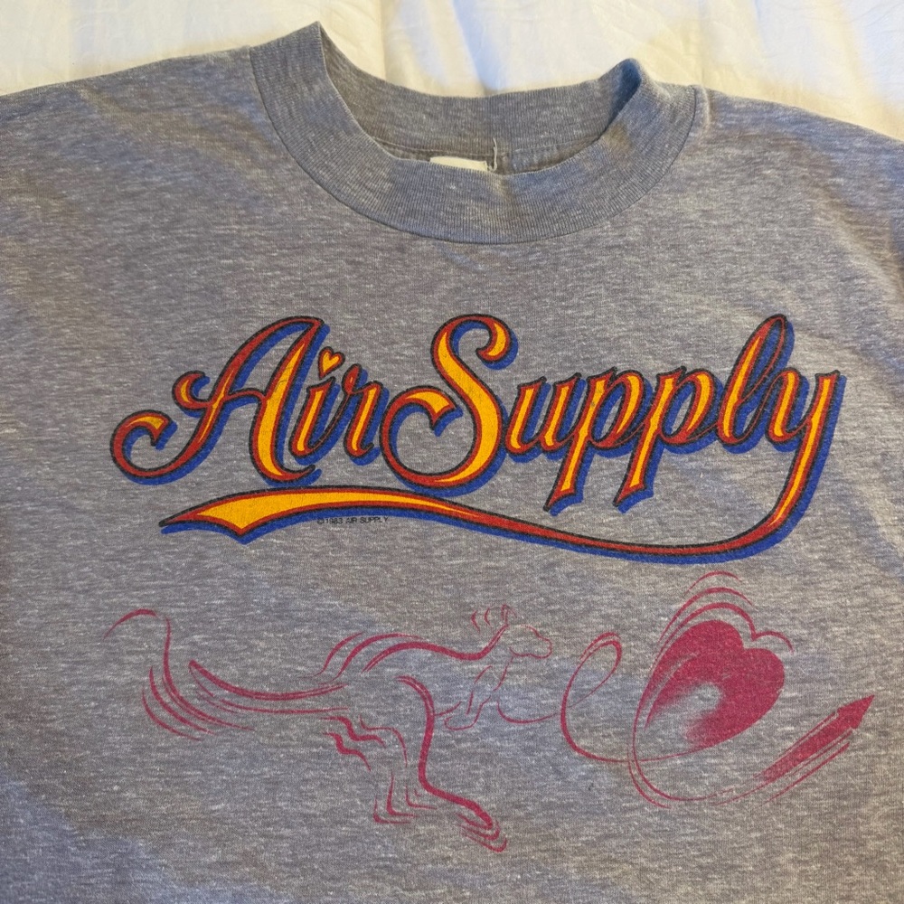 Vintage 1983 Air Supply North American Tour T Shirt Jordache Devknit L